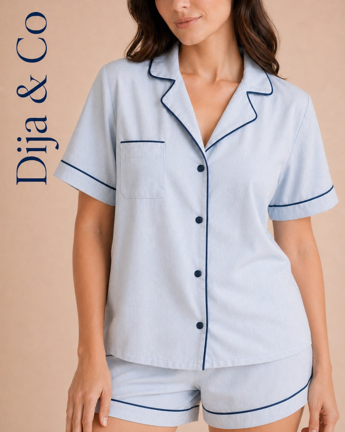 100% Cotton PJ Set with Shorts