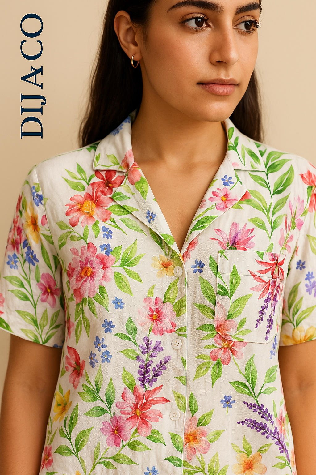 Pyjama Set – shorts - floral